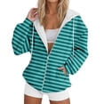 thumbnail image 1 of Women's Hooded Zippered Drawstring Waist Long Sleeved Comfortable Outdoor Sports Sweatshirt for Everyday Use, 1 of 4