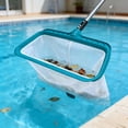 thumbnail image 1 of Pool Skimmer Net Heavy Duty Swimming Leaf Rake Deep Fine Nylon Mesh Bag Fast Cleaning Debris Removal Tool Pole Not Included, 1 of 8