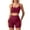 a6-Red, variant on Workout Sets for Women 2 Piece Seamless Ribbed Crop Tank Activewear High Waist Shorts Yoga Outfits(Black,XL)