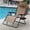Beige, variant on Folding Recliner Chair with Sunshade & Cup Holder - Outdoor Lounger
