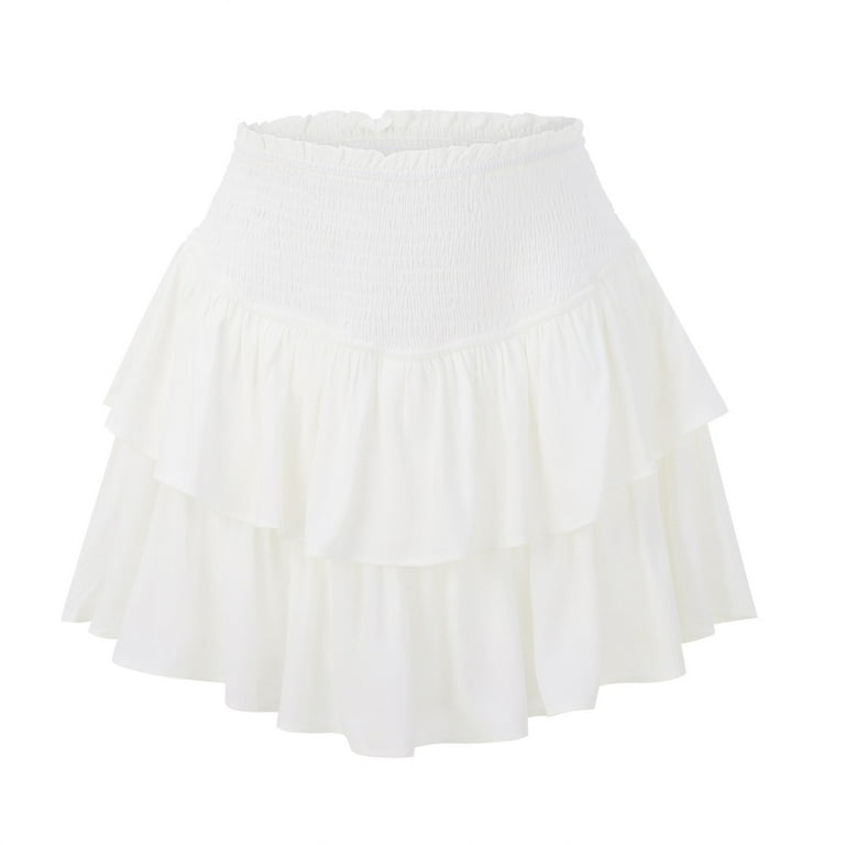 White ruffle skirt cheap you better watch it