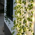 thumbnail image 5 of Solar Ivy String Lights Outdoor, Waterproof 16 FT 50 LED Ivy Fairy Lights Hanging Artificial Ivy Leaf Plants Vine Garland for Wall Party Wedding Room Home Kitchen Decor (Maple leaf shape), 5 of 7