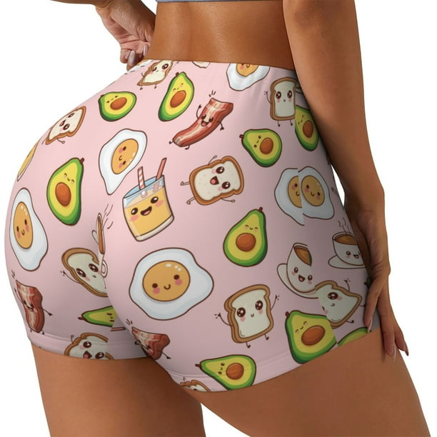 Fotbe Breakfast Shorts Sin Costuras – Shorts Deportivos de Cintura Alta para Mujer, Elásticos para Gimnasio, Yoga, Running o Ciclismo-Medium