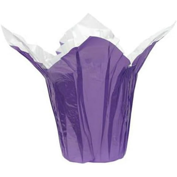 Premium 4.5" Pearlizedd Floral Plant Covers - 5 Units (Lavender)