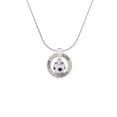 thumbnail image 2 of Delight Jewelry Silvertone Black Dots on White Spinners Live Ring Charm Necklace, 18", 2 of 4