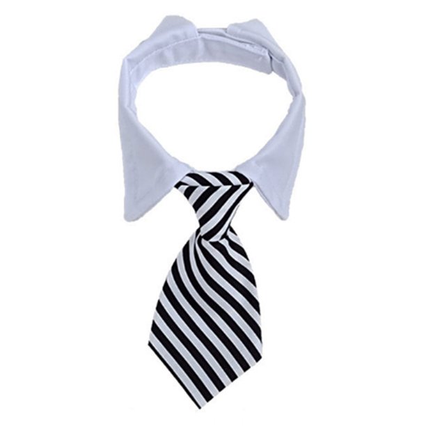 Lazo y corbata para mascotas, KOOLMOX corbata y lazo para perros negros con cuello camisero blanco, para tamaño mediano MFZFUKR CPB-US-YY656-1