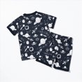thumbnail image 5 of TOWED22 Toddler Baby Boy Summer Outfit Trucks Letters Short Sleeve T-shirt Top Elastic Waist Shorts Set Summer Outfit 2Pcs(Navy,3-4 Y), 5 of 9
