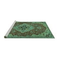 thumbnail image 2 of Ahgly Company Machine Washable Indoor Rectangle Persian Turquoise Blue Traditional Area Rugs, 6' x 9', 2 of 4