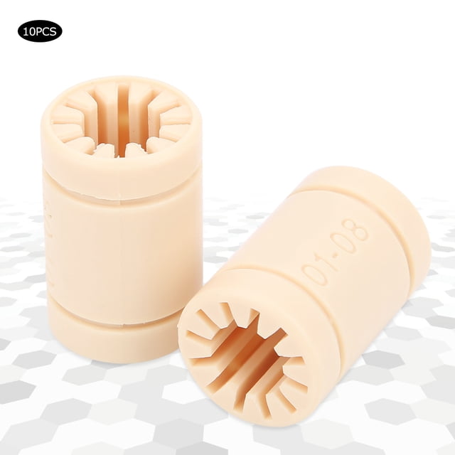 L UURJMP Roulement, 10 Pcs LM8UU Roulement en Plastique LU Roulement Linéaire en Plastique Fonctionnement Fluide