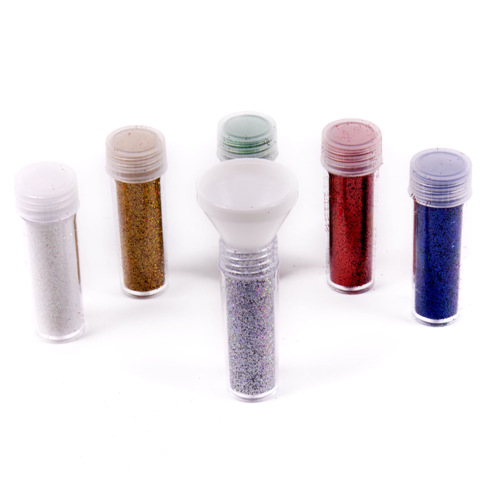 Hello Hobby Glitter Tubes With Funnel, 6-Pack