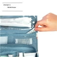 thumbnail image 3 of Ueasy Waterproof Portable Travel Kit Organizer Storage Cosmetic Toiletry Bag with Hanging Hook for Men Women Travel Goods and Bathroom Supplies, 3 of 7