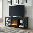 thumbnail image 6 of Evelyn&Zoe Sawyer Rectangular TV Stand with Crystal Fireplace for TV's up to 65", Black, 6 of 9