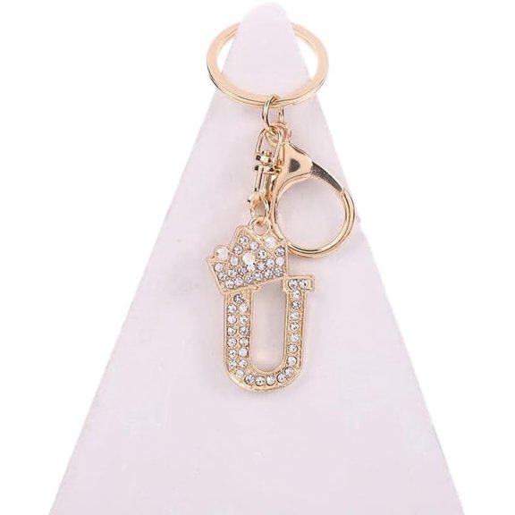 Zhangyh Letter Keychain,26 Letters A-Z Decorative Letter Keychain,Name Keychain for Women Girl