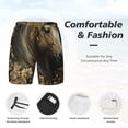 thumbnail image 3 of Fotbe Palatial Gold Pattern Horse Traje de Baño para Hombre – Shorts de Natación de Secado Rápido con Forro y Bolsillos-X-Large, 3 of 6