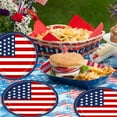 thumbnail image 3 of 4th of July Disposable IFF17 Paper Plates 7 American Flag Patriotic Red White Blue Round Dessert Plates Party Supplies for Independence Day Memorial Day Veterans Day Party Decorations Serve 25, 3 of 3