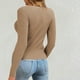 thumbnail image 5 of Sudadera con capucha extragrande,Blusa informal de cuello redondo de punto calado para mujer, manga larga, poliéster, tejido suave y ligero, ideal para el hogar, sopatenor, 5 of 9