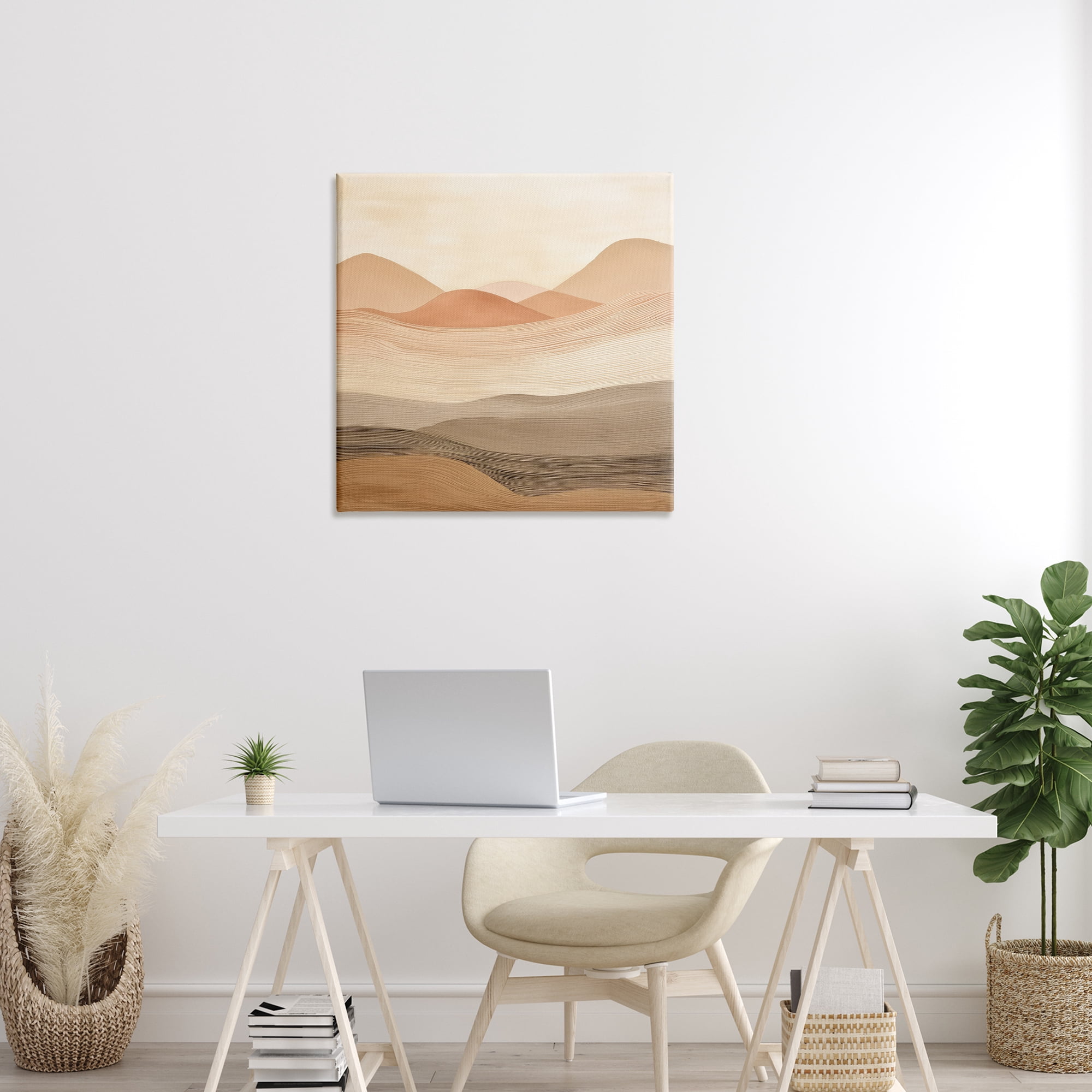 Stupell Industries Layered Sand Dunes Landscape & Nature Painting Wrapped Canvas Art Print Wall Art, 30 x 30
