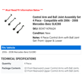thumbnail image 2 of Control Arm and Ball Joint Assembly Set 4 Piece - Compatible with 2006 - 2008 Mercedes-Benz SLK280 2007, 2 of 2