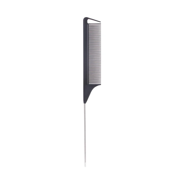 1PCS Rat Tail Comb,Portable Fine-tooth Metal Pin Anti Static Teasing Comb Straight Hairdressing Hair Pin Tail Combs for Hair Styling Tool(black)