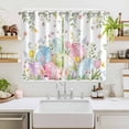 thumbnail image 2 of Easter Eggs Kitchen Curtains Window Panels, Country Wildflower Spring Watercolor Botanical Insulated Window Treatment Curtain, Grommet Curtains for Bedroom/Living Room/Bathroom, 2 Piece 52"Wx63"L, 2 of 8