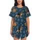 thumbnail image 1 of Fotbe German Shepherd Dog Conjunto de Pijama Estampado para Mujer, 2 Piezas, Ropa de Dormir con Camiseta de Manga Corta y Shorts Suaves-3X-Large, 1 of 6