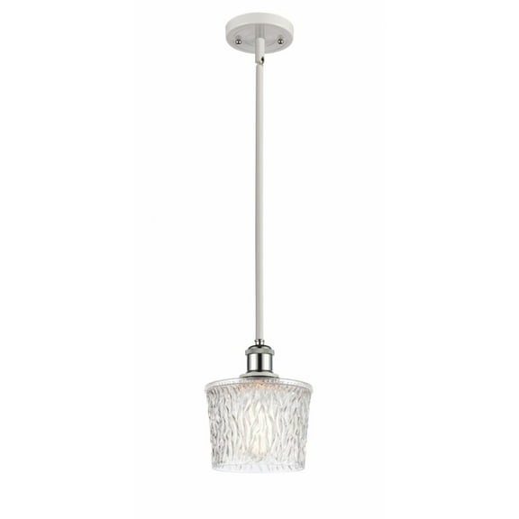 Innovations 516-1S-WPC-G402 Niagra 1 Light Pendant part of the Ballston Collection, White and Polished Chrome