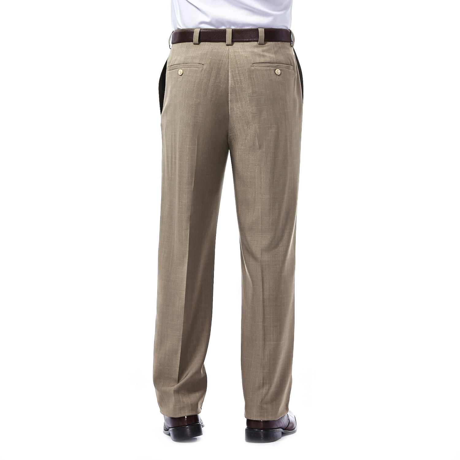 Haggar Men's E-CLO Stria Flat Front Dress Pant Classic Fit HD00218