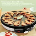 thumbnail image 3 of Electric Griddle Crepe Maker, 11.8 Inch LED Indicators Adjustable Temperature Control, Anti Stick Crepe Pan with Batter Spreader Spatula Pancake Maker, 3 of 7