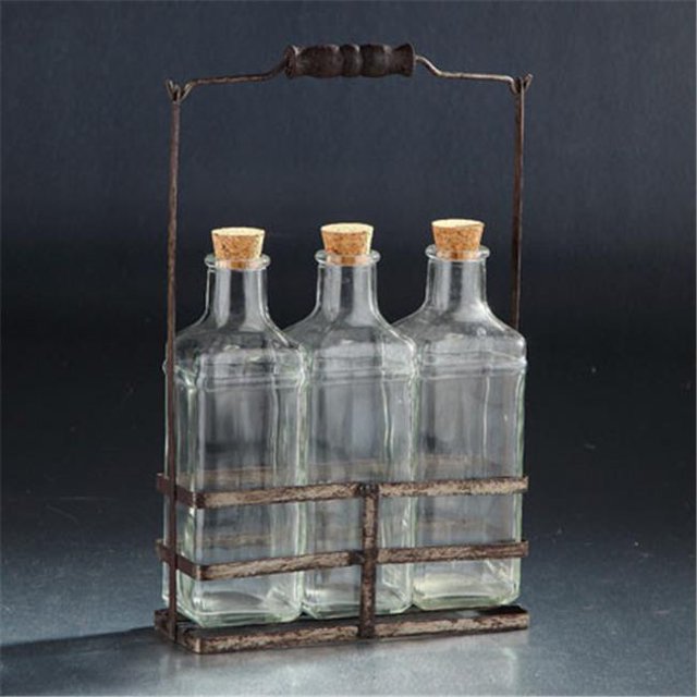 7 x 2.5 x 11 in. Glass Jar with Lid Set, Clear