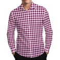 thumbnail image 3 of qolati Button Up Shirts for Men Classic Fit Long Sleeve Dress Work Shirts Lightweight Casual Regular Fit Fall Plaid Shirts, 3 of 8