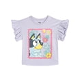 thumbnail image 2 of Bluey Toddler Girls' Ruffle T-Shirt and Jeggings Set Lavender Blue, 2 of 8