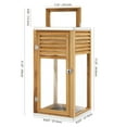 thumbnail image 3 of SAFAVIEH Alenna Brown Wood Outdoor Candle Holder, 3 of 5