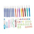 thumbnail image 1 of Soft Silicone Handle Crochet Hook Set Knitting Needles for Home Use Sewing DIY, 1 of 10