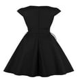 thumbnail image 2 of Women Formal A-Line Dress Spider Print Cap Sleeves Evening Gown, 2 of 7