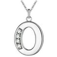 thumbnail image 2 of Jiaroswwei Initial Necklace 26 Letters Rhinestones Unisex Exquisite Electroplated Necklace for Mothers Day, 2 of 8