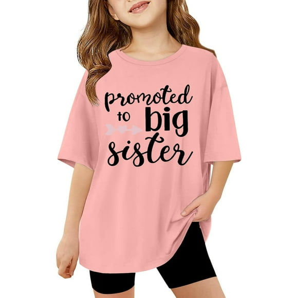 Baby Girl Promoted To Big Sister Tops Toddler T Shirt Going To Be Big Sis Short Sleeve Tees Birth Announcement (3 14Years) Girls Tops, Tees & Shirts Pink 110/3 Y—4 Y