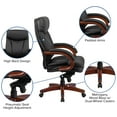 thumbnail image 5 of Flash Furniture High Back Black LeatherSoft Executive Ergonomic Office Chair with Synchro-Tilt Mechanism, Mahogany Wood Base and Arms, 5 of 12
