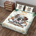 thumbnail image 3 of Bulldog Mother Book Lover Living That Dog Mom Life Happy Mother's Day Quilt Bedding Set Dog Lover Gifts Idea 1 Blanket Bed Cover 2 Pillowcases - 03004, 3 of 5