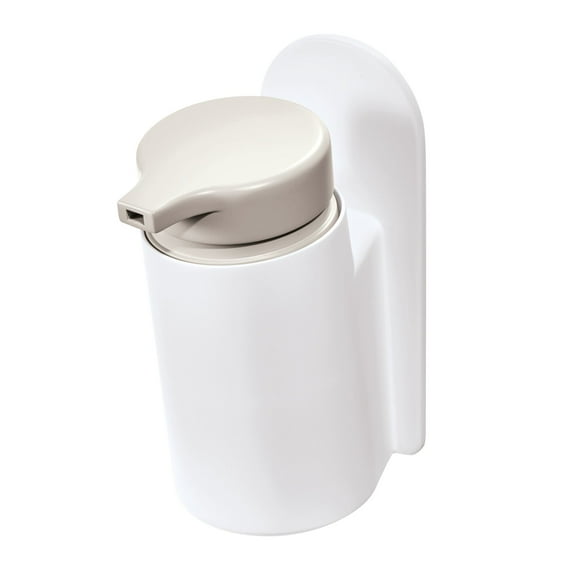 iDesign Self-Adhesive Soap Dispenser – Berkley Collection - Coconut/White