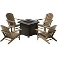 thumbnail image 2 of Allendale Outdoor Plastic Adirondack Chair With Square Fire Pit Table Set, 2 of 10