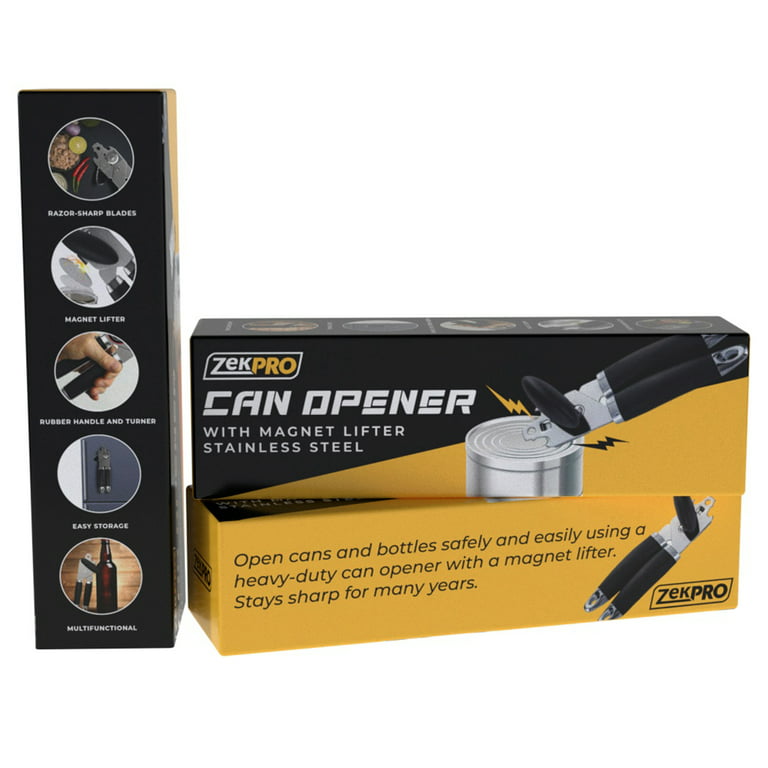 Zekpro Can Opener Manual Magnet Opener Smooth Edge Stainless – BargzNY