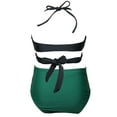 thumbnail image 2 of Avamo Mother And Daughter Matching Swimwear Ruffled Swim Bikini Set Two Piece Parent-child Swimsuit Tummy Control Bathing Suits Beachwear Black Green S, 2 of 4