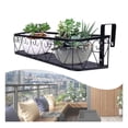 thumbnail image 2 of Yunwen Balcony Railing Hanging Basket Shelf Flower Pot Stand Holder Rack, 2 of 9