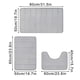 thumbnail image 3 of Price Drop Memory Foam Bathroom Rug Set 3 Piece, Non Slip Extra Soft Absorbent Bath Mats, Machine Washable & Dry Toilet Mat Sets For Bathroom Floor, 3 of 3