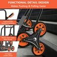 thumbnail image 3 of CuisinSmart Stair Climbing Hand Truck Heavy Duty Folding Dolly Cart with 6 Wheels for Warehouse Shopping 400 lbs Capacity, 3 of 7