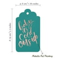 thumbnail image 5 of Inkdotpot 50 Pack Real Rose Gold Foil Paper Tags Baby It's Cold Outside Baby Shower Favor Hang Tag, 5 of 6