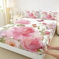 thumbnail image 3 of Castle Fairy Flying Butterflies Twin Sheet Sets 3pcs for Girls Boys,Spring Garden Rose Twin Fitted Sheet Microfiber,Dreamy Princess Breathable Flat Sheet,Super Cozy Room Decor, 3 of 7