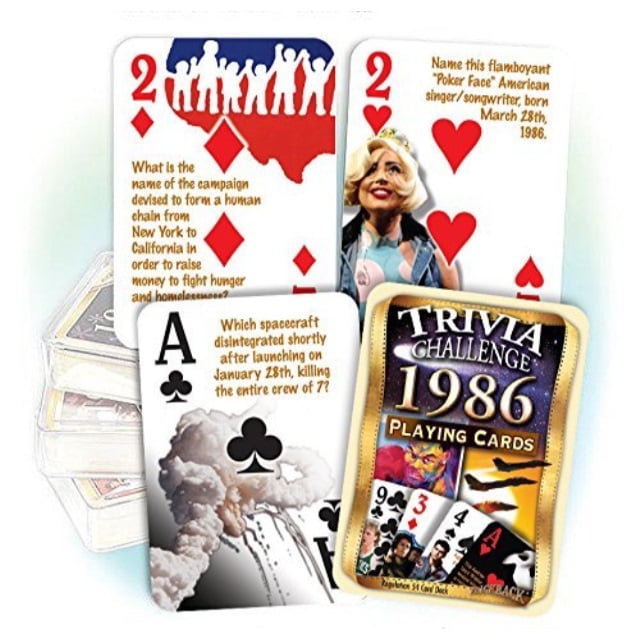 40th Birthday Flickback 1980 Trivia Playing Cards