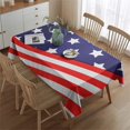 thumbnail image 2 of Blue Star Rectangle Tablecloth 60x84 Inch, Water Resistant Vinyl Washable Seasonal Table Cover for Independence Day Holiday Party Picnic Dinner Decor, 2 of 5