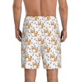 thumbnail image 3 of Naloa Corgi with Hearts Men's Short Pajama Pants, Lounge Comfort Shorts with Elasticized Waistband and Side Pockets - Small, 3 of 9